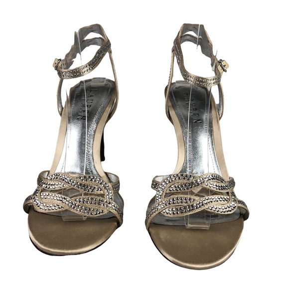 NWOT LAUREN RALPH LAUREN STEPHANIE Strappy Heeled Sandals - Picture 4 of 12